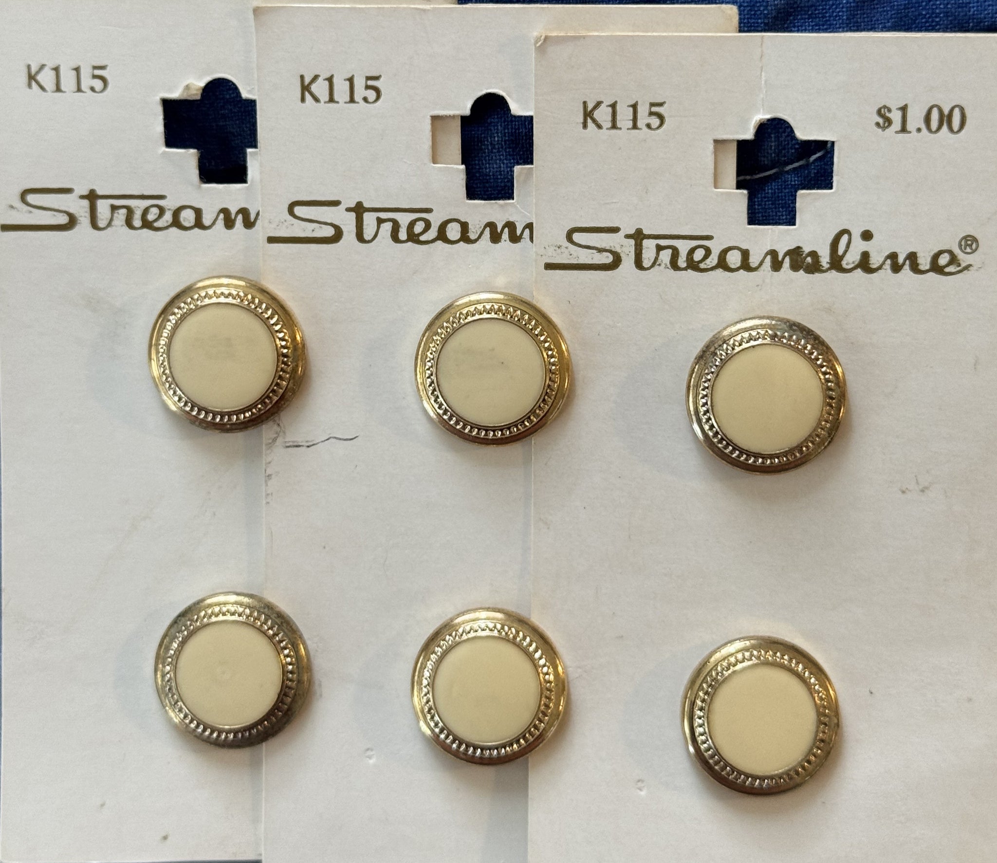 Stream Line Gold Buttons STREAMLINE BUTTONS BY GROUPS ONE SERIES (10, 11, AND 12) – Knit Wit ...