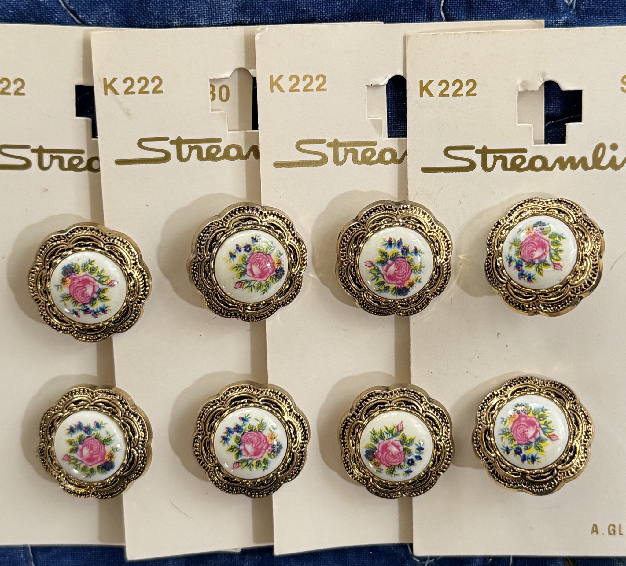Stream Line Gold Buttons STREAMLINE BUTTONS BY GROUPS TWO SERIES – Knit Wit Kreations