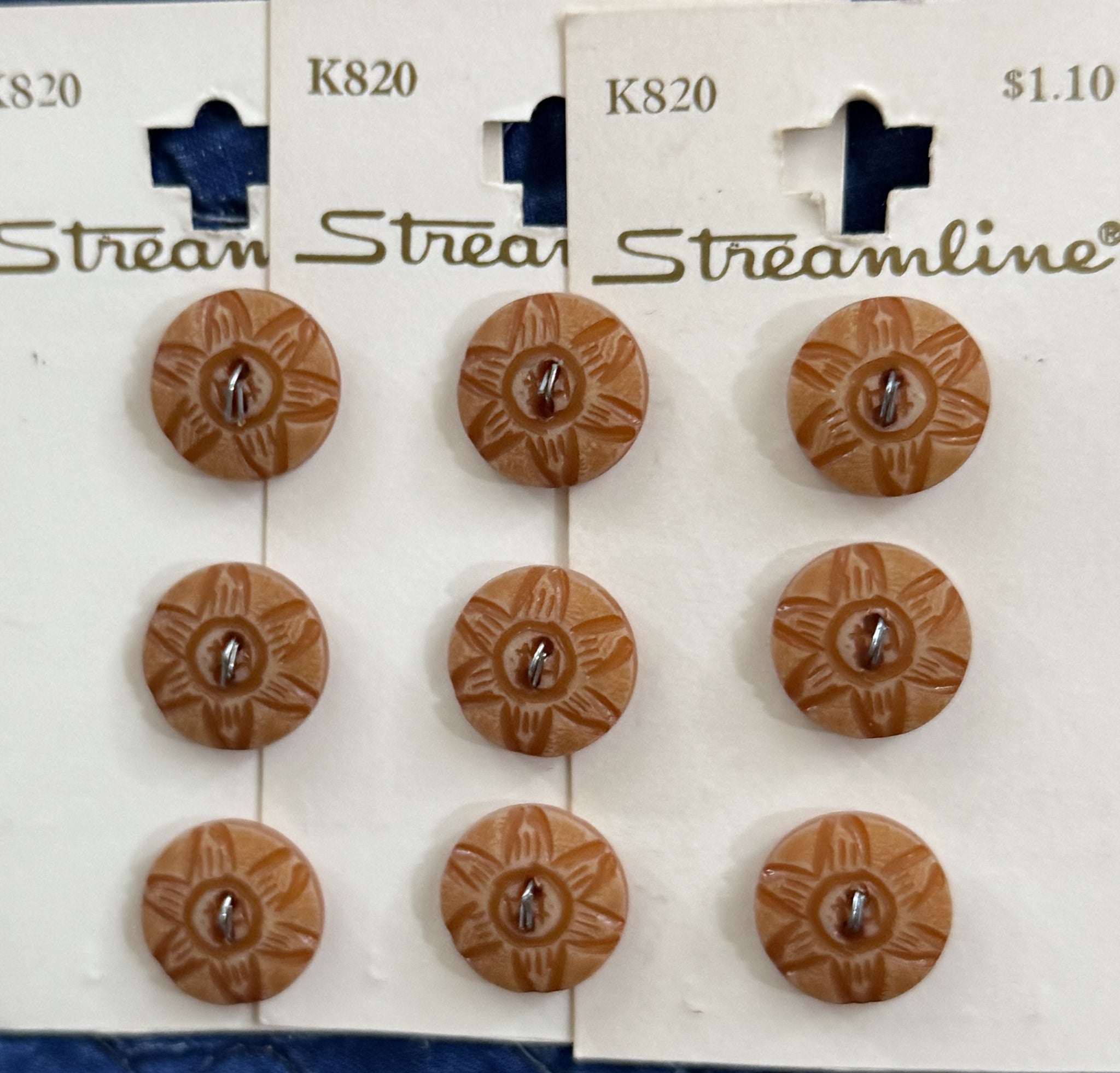 Stream Line Gold Buttons STREAMLINE BUTTONS BY GROUPS EIGHTH SERIES – Knit Wit Kreations
