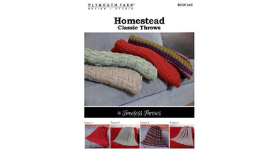 Plymouth Pattern Booklet HOMESTEAD CLASSIC THROWS Book 660