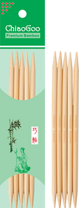 ChiaoGoo  8″ (20 cm) Natural color bamboo double points