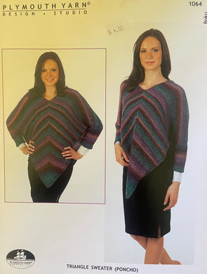 Plymouth Pattern  #1064-Triangle Sweater (Poncho)