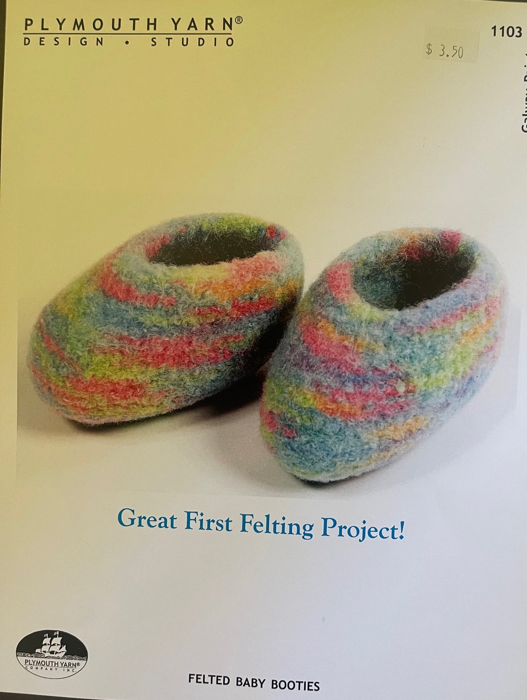 Plymouth Pattern  #1103 - Felted Baby Booties