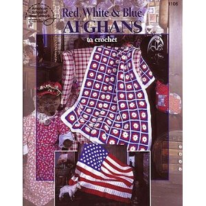 Red ,White & Blue Afghans to Crochet ASN #1106