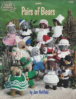 Crochet Pairs of Bears   ASN #1182