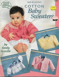 Cotton Baby Sweaters to Knit and Crochet ASN #1202
