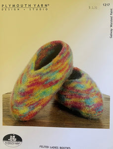 Plymouth Pattern  # 1217 - Felted Ladies Booties