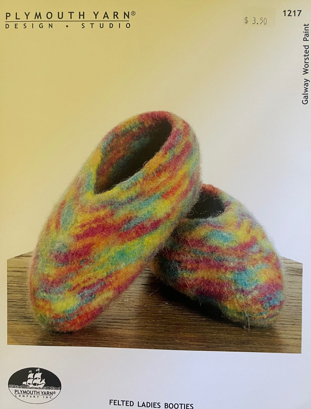 Plymouth Pattern  # 1217 - Felted Ladies Booties