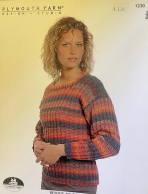 Plymouth Pattern  #1230 – Reverse Rib Pullover