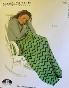 Plymouth Pattern  #1233 – Old Fashioned Feather & Fan Afghan