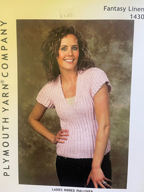 Plymouth Pattern  #1430 – Ladies Ribbed Pullover