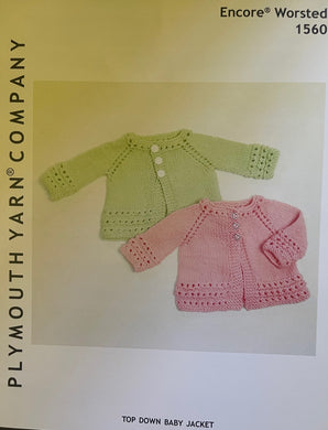 Plymouth Pattern  # 1560 – Top Down Baby Jacket