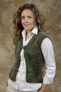 Plymouth Pattern  #1569 – Cabled Jacket Vest