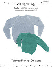 #16 English Rib Pullover for the Family by Melinda Goodfellow