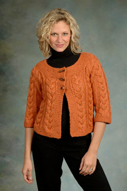 Plymouth Pattern  #1791 Cabled Cardigan
