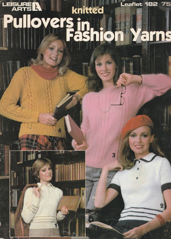 Pullovers in Fashion Yarn Leaflet 182