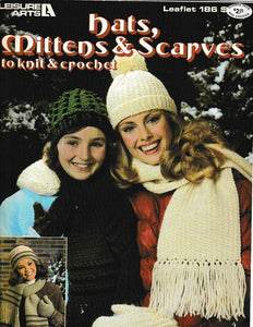Hats. Mittens and Scraves To Knit and Crochet  Leaflet 186