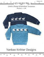 #01 Child's Sheep & Reindeer Sweaters by Melinda Goodfellow