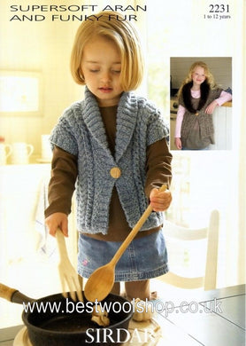 2231 Sirdar Leaflet Supersoft Aran & Funky Fur