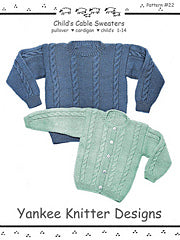 #22 Child's Cable Sweaters by Melinda Goodfellow