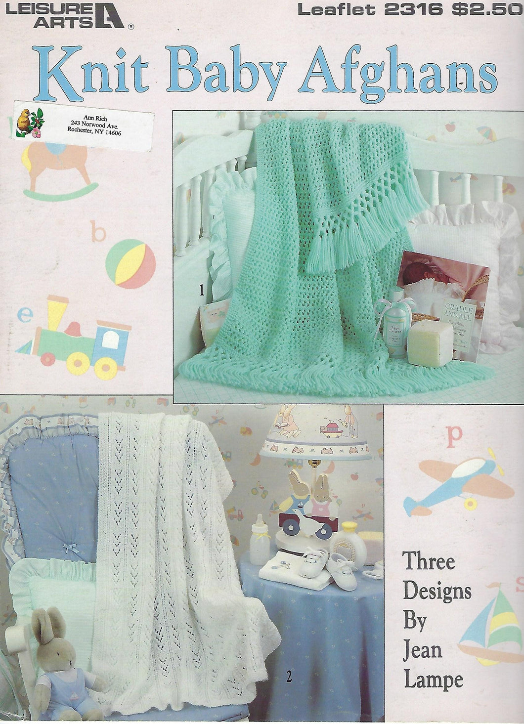 Knit Baby Afghans Leaflet 2316
