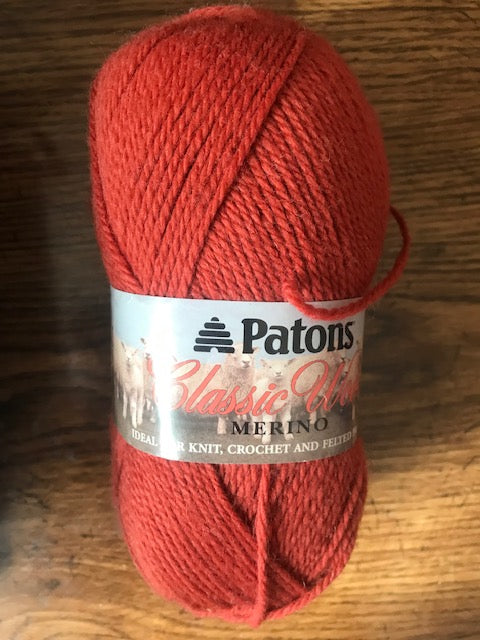  Patons Classic Wool, Bright Red Yarn