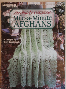 Absolutely Gorgeous Mile-A-Minute Afghans Leisure Arts Leaflet 2949