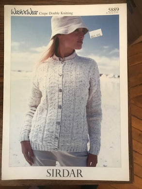 Sirdar Wash & Wear Crepe DK Cardigan #5889