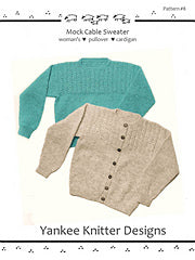 #8 Women's Mock Cable Sweater by Melinda Goodfellow