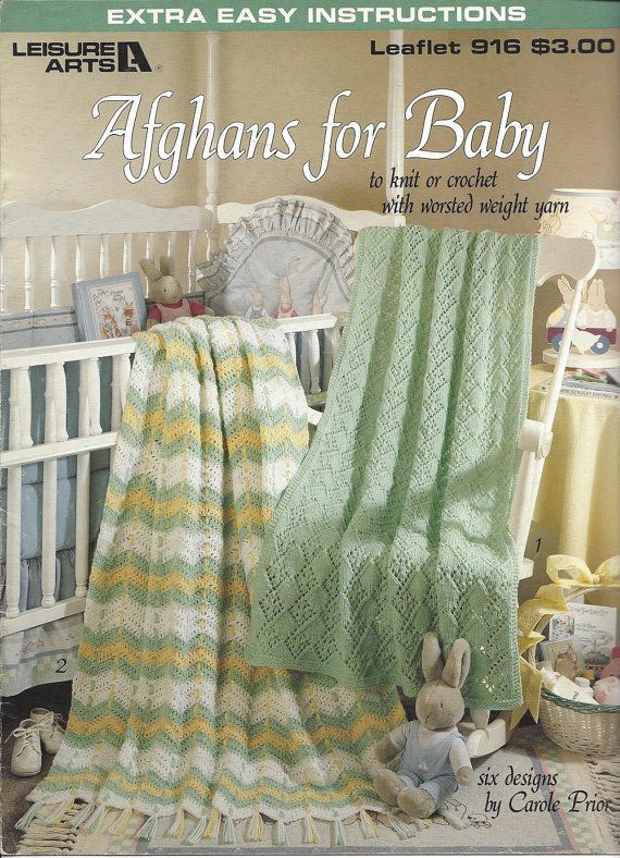 Afghans For Baby To Knit and Crochet Leaflet 916