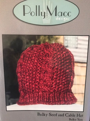 Bulky Seed and Cable Hat by Polly Macc