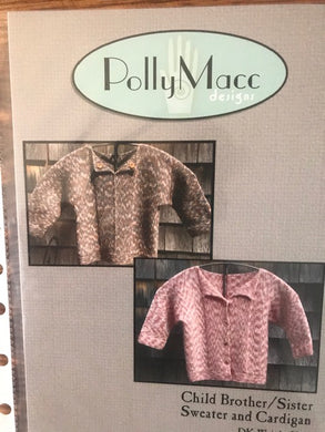 Child Brother/Sister Sweater and Cardigan by Polly Macc