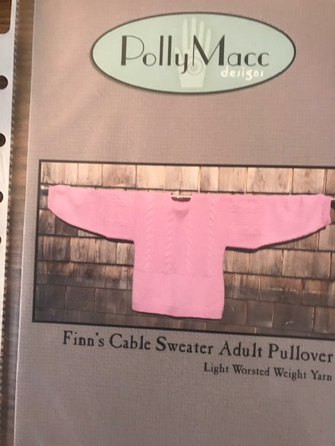 Finn's Cable Sweater Adult Pullover by Polly Macc