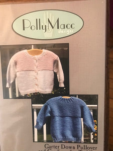 Garter Down Pullover and Cardigan for Toddler by Polly Macc
