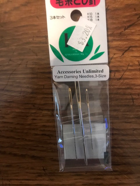Accessories Unlimited Yarn Darning Needles 3 Sizes