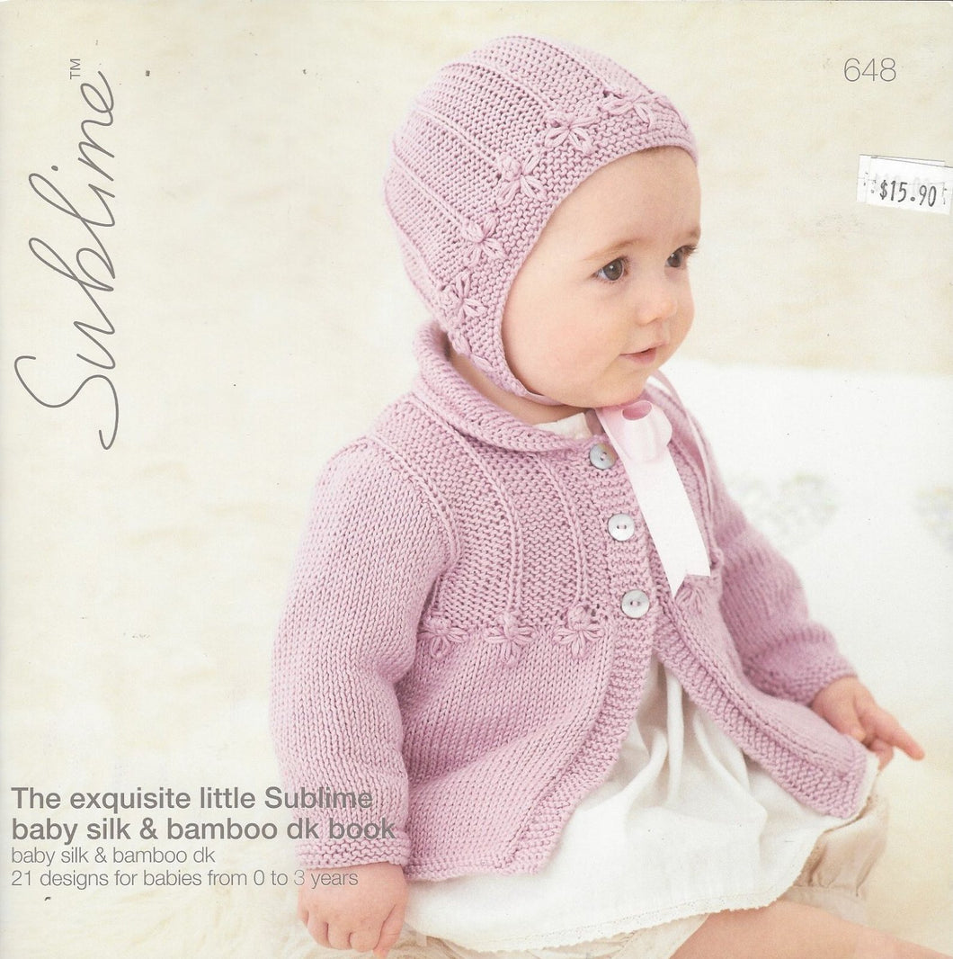 Sublime Pattern 648 The Exquisite Little Sublime baby silk & bamboo Dk Book
